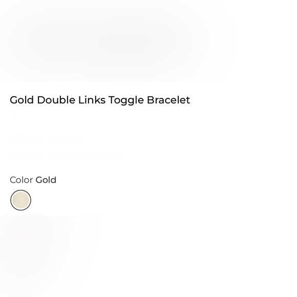 WHBM Gold double links toggle Bracelet - Picture 11 of 16